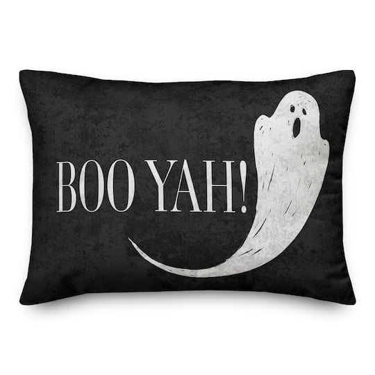 Boo Yah Ghost 14&#x22; x 20&#x22; Throw Pillow